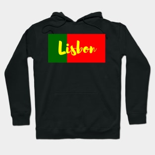 Lisbon City in Portuguese Flag Colors Hoodie